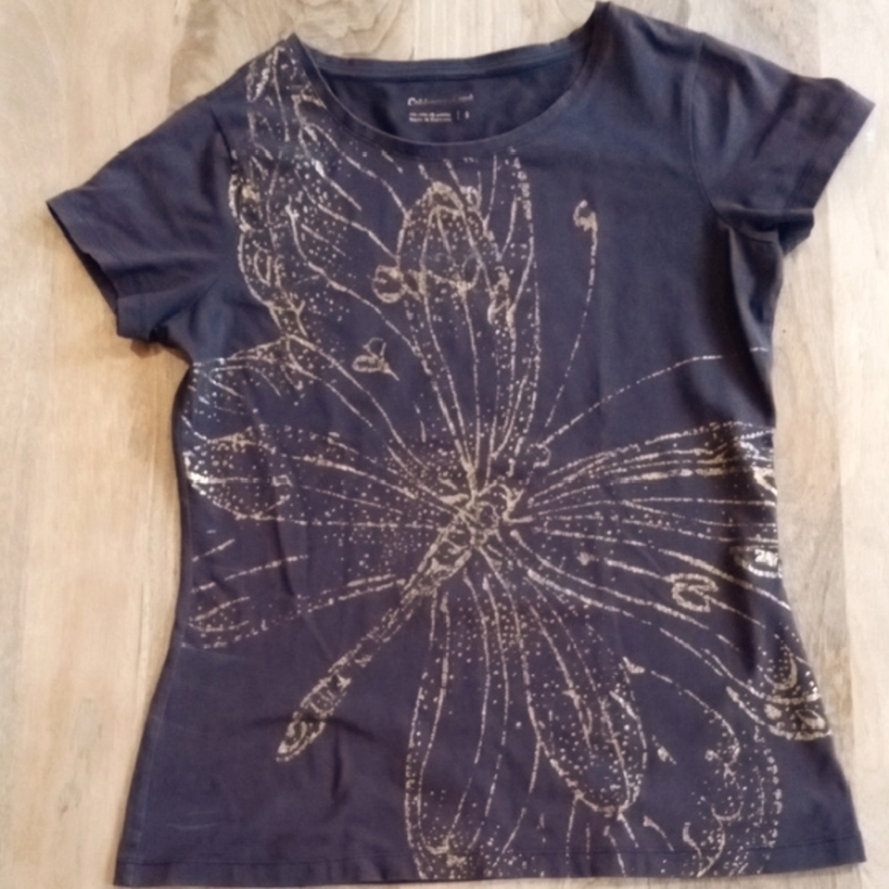 Graphic T-Shirt with Butterfly Design